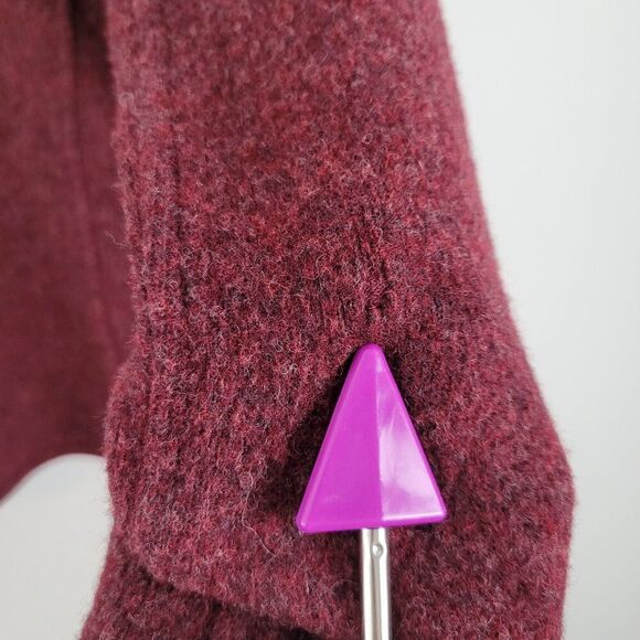 Eileen Fisher Lambswool Blazer Jacket Long Sleeve Knit Wool Red Size 4P Petite - Picture 12 of 16